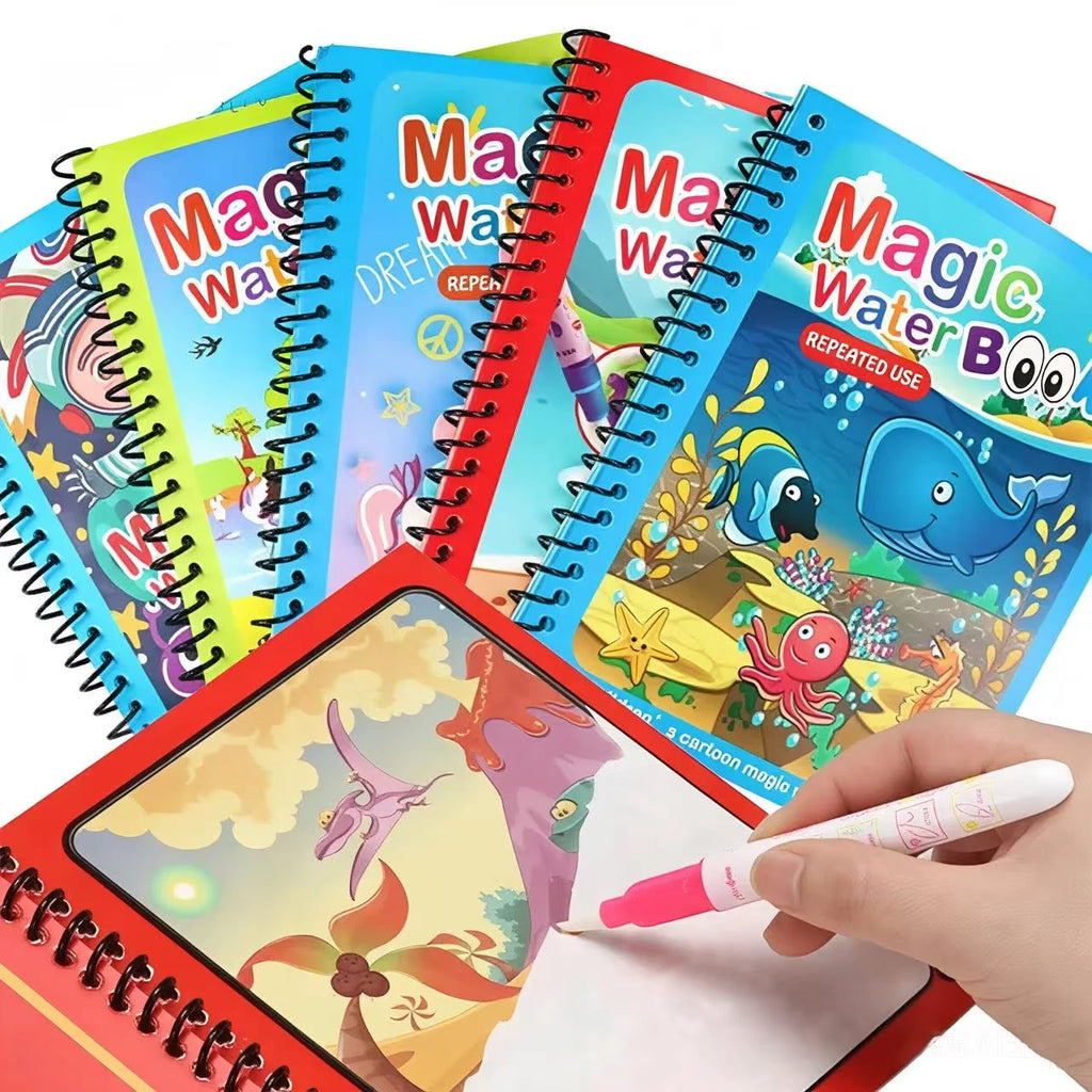 Reusable Water Drawing Book — Mess-Free Kids Art Pad