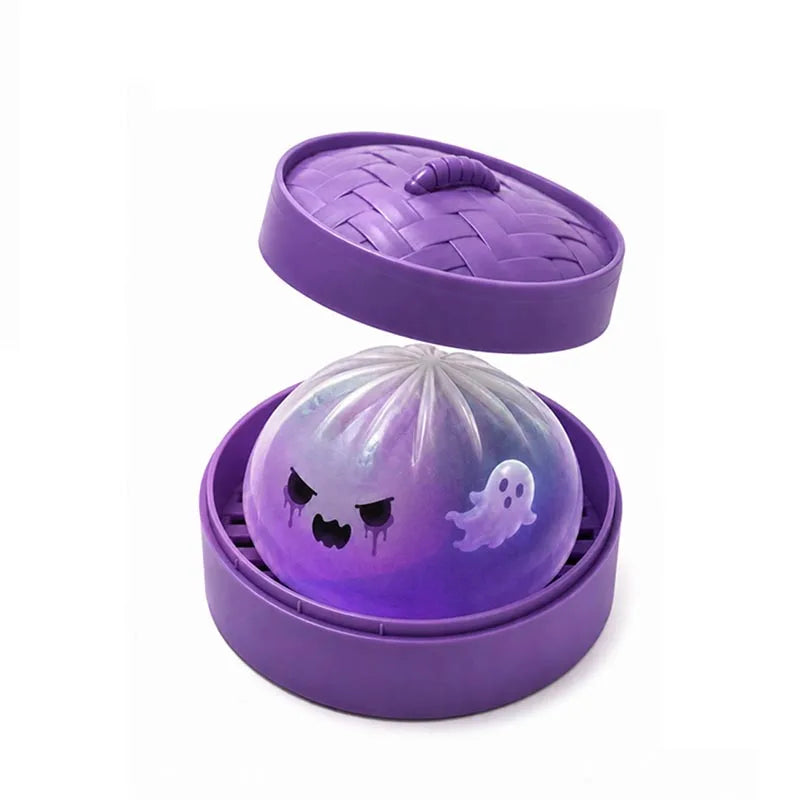 Halloween Ghost Bun Squishy — Slow-Rise Fidget Toy