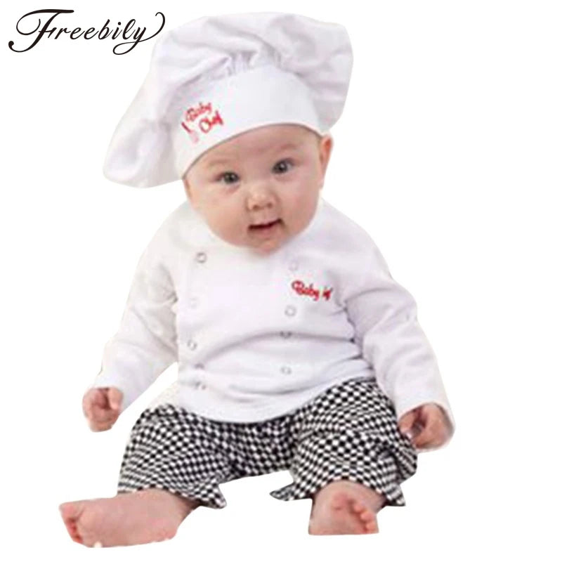 NovibebeCo. Baby Chef Halloween Costume 3-Piece Set - Hat, Shirt & Pants