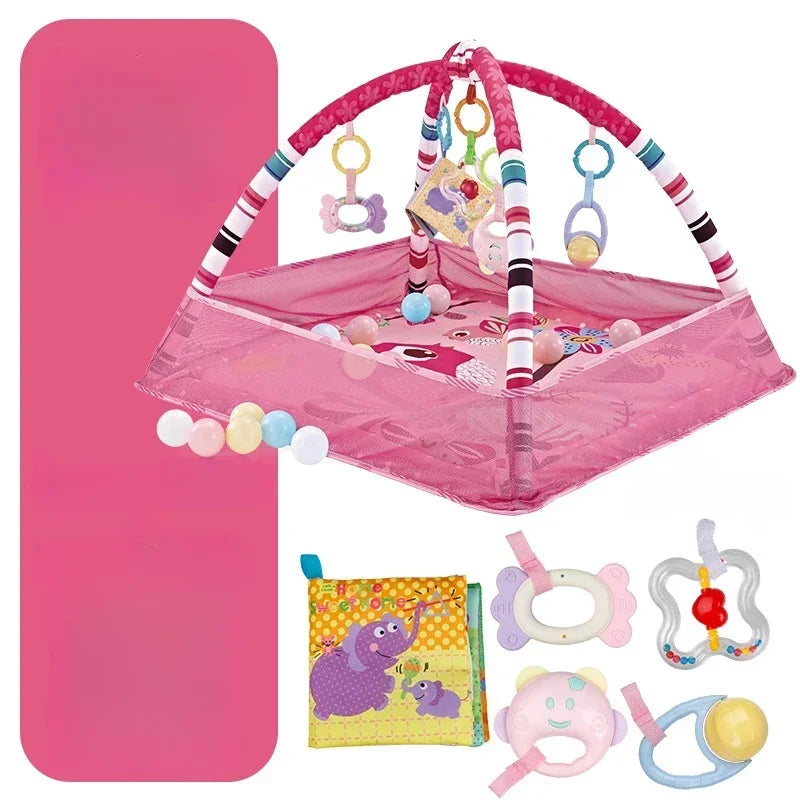 Baby Play Mat with Activity Frame for Tummy Time and Sensory Play