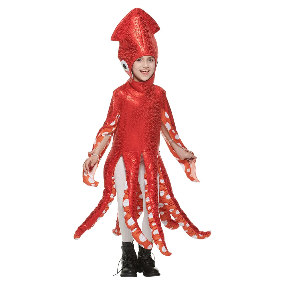 NovibebeCo. Kids Octopus Halloween Costume - Sealife Cosplay Jumpsuit