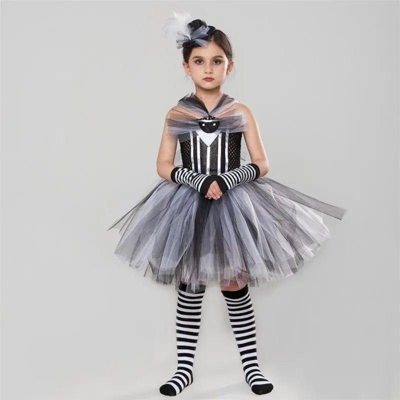 NovibebeCo. Girls Jack Skellington & Sally Halloween Cosplay Costume