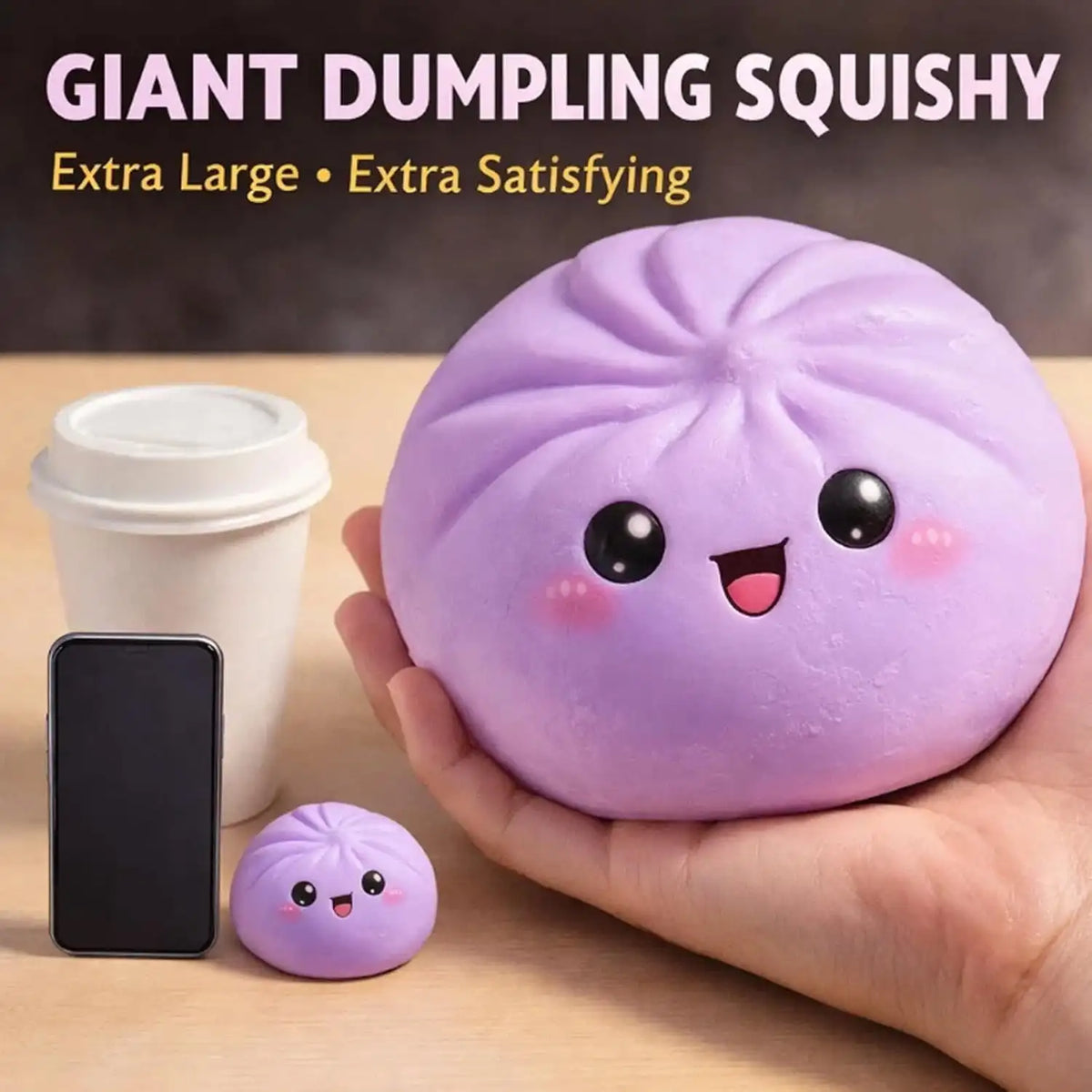 Soft Maltose Dumpling Squishy Toy - Transparent ASMR Stress Ball
