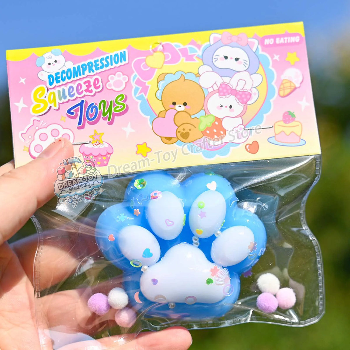 Cat Paw Squishy Anti-Stress Toy - Soft Jelly Feel Fidget