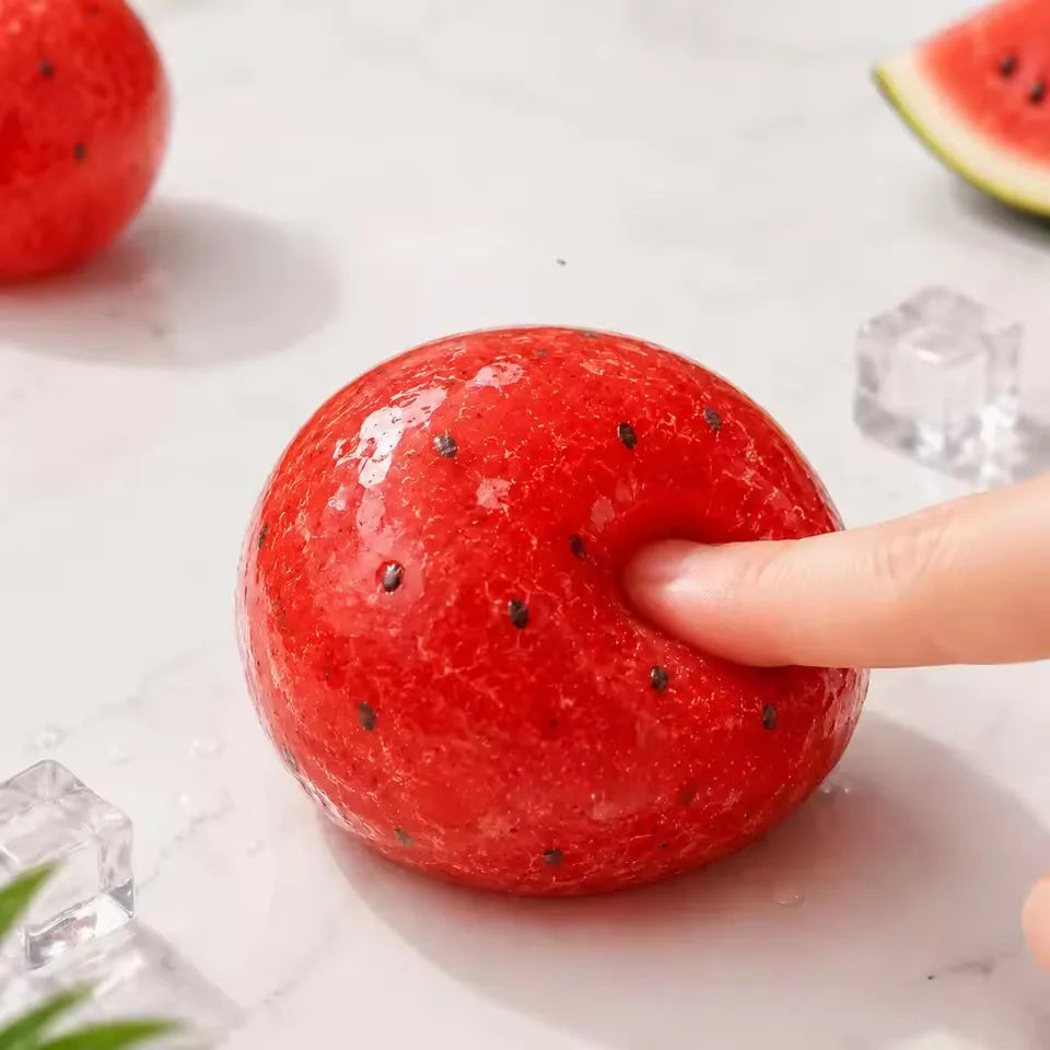Kiwi & Watermelon Slush Squeeze Ball - Crunchy Sound Fidget Toy