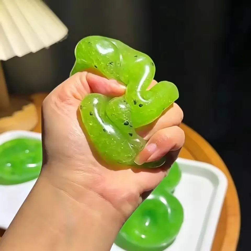 Kiwi & Watermelon Slush Squeeze Ball - Crunchy Sound Fidget Toy