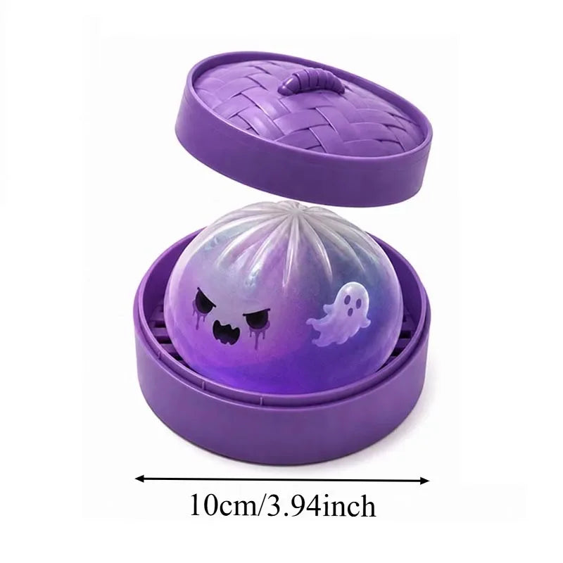 Halloween Ghost Bun Squishy — Slow-Rise Fidget Toy