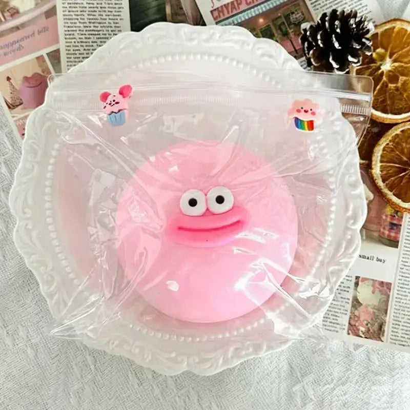 Glitter Round Squishy Stress Ball - Slow Rebound Sensory Toy
