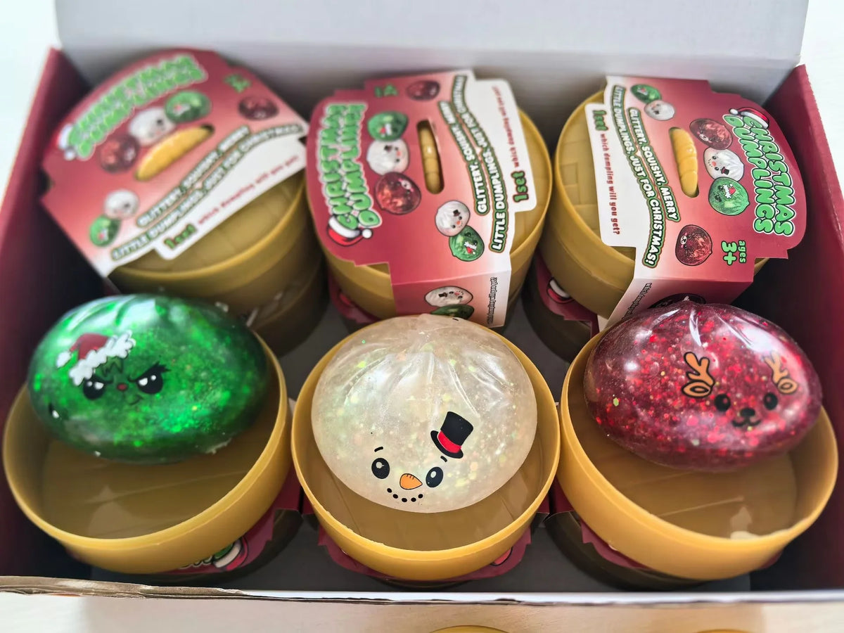 Christmas Dumpling Squishy Toy - Snowman, Elk & Santa (Boxed)