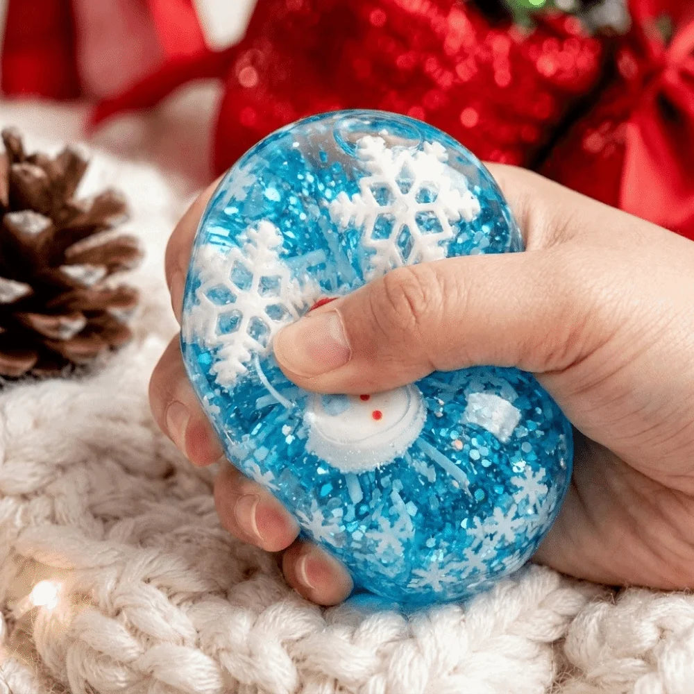 Transparent Christmas Squishy Squeeze Ball - Xmas Tree & Santa