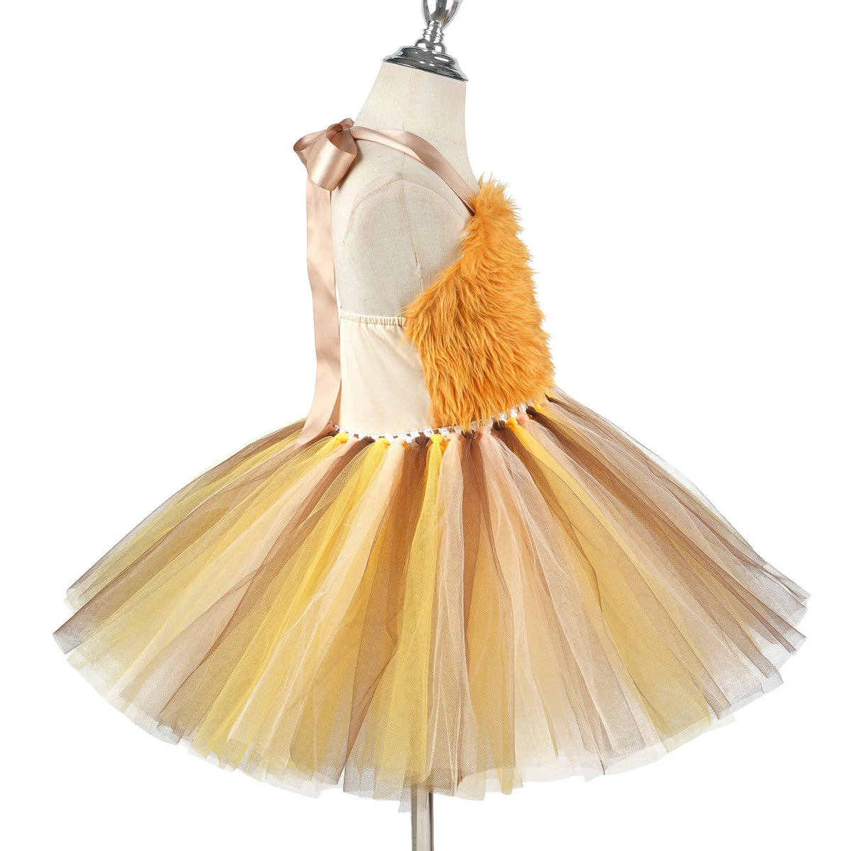 NovibebeCo. Girls Lion Halloween Costume Set - Tutu Dress, Headband & Tail