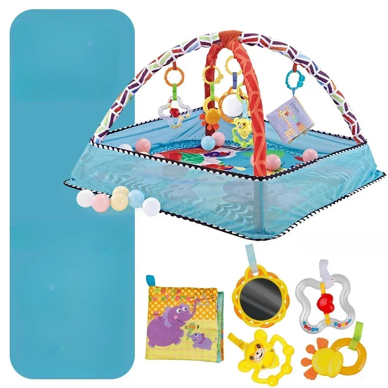 Baby Play Mat with Activity Frame for Tummy Time and Sensory Play