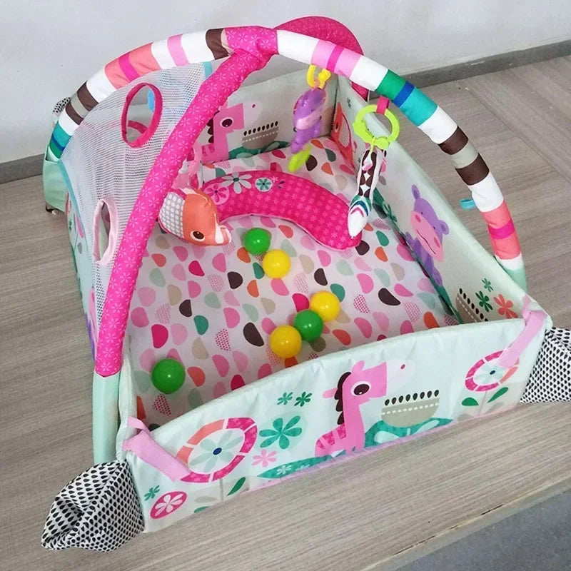 Baby Crawling Play Mat with Activity Frame