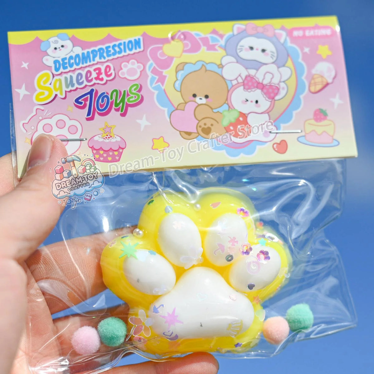 Cat Paw Squishy Anti-Stress Toy - Soft Jelly Feel Fidget