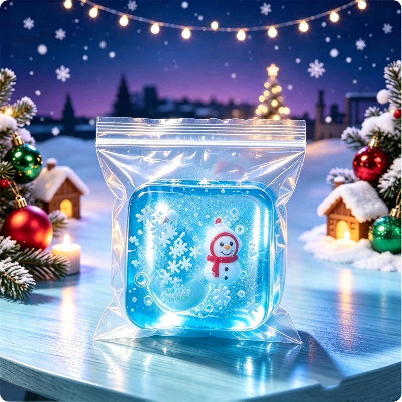 Halloween Christmas Mini Transparent Cube Squishy Toy