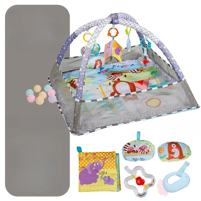 Baby Play Mat with Activity Frame for Tummy Time and Sensory Play