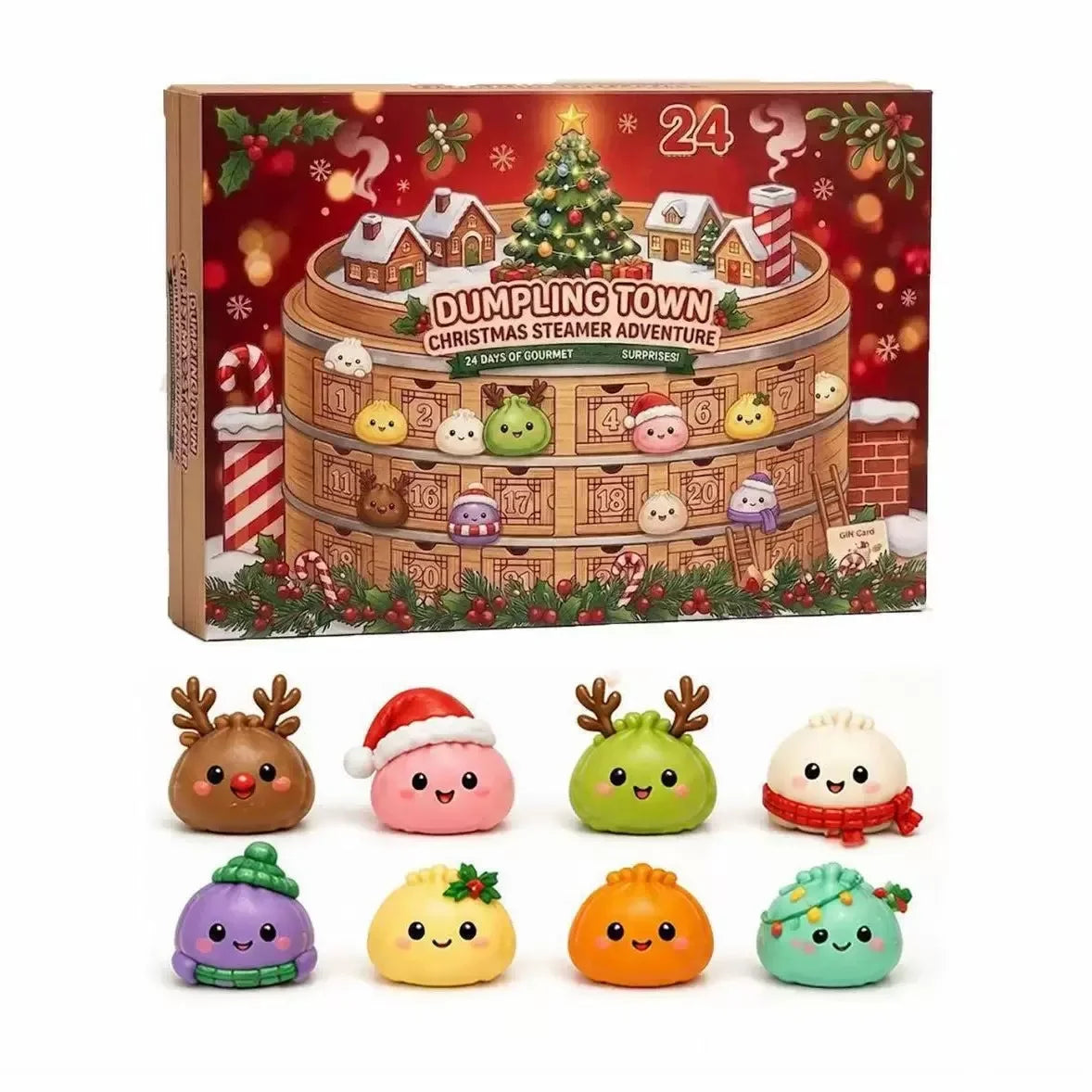 Christmas Squishy Advent Calendar - 24 Day Countdown Surprise Box
