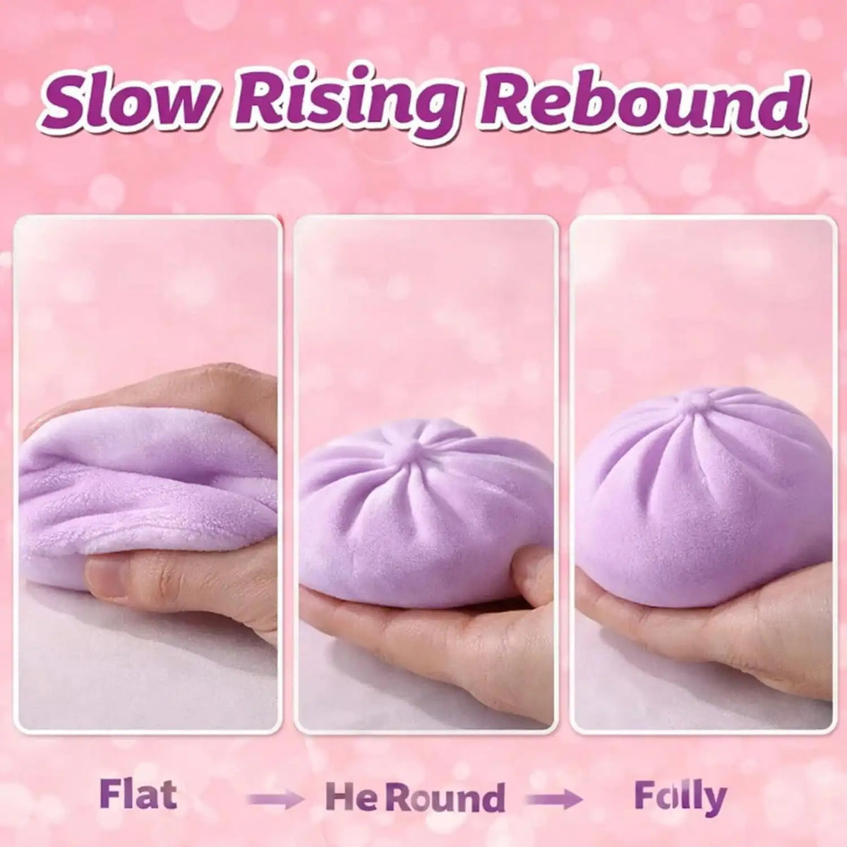 Soft Maltose Dumpling Squishy Toy - Transparent ASMR Stress Ball