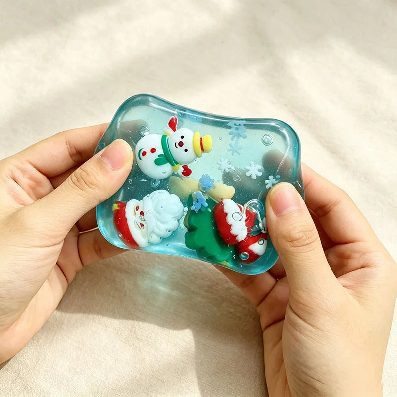 Christmas Ice Cube Squishy Toy - Maltose Texture Stress Relief