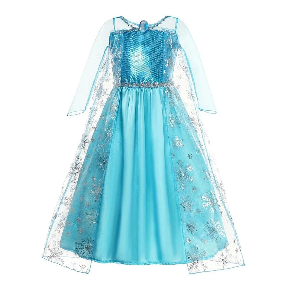 NovibebeCo. Girls Halloween Princess Cosplay Dress - Rapunzel, Anna & Elsa