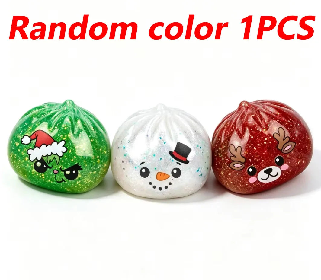 Christmas Dumpling Squishy Toy - Snowman, Elk & Santa (Boxed)