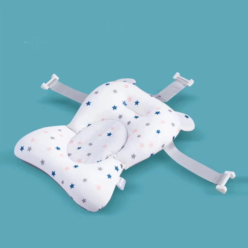 Baby Bathtub Pad Ajustable Bath Support Seat Mat Shower Cushion Newborn Foldable Baby Bath Seat Floating Security Water Pad