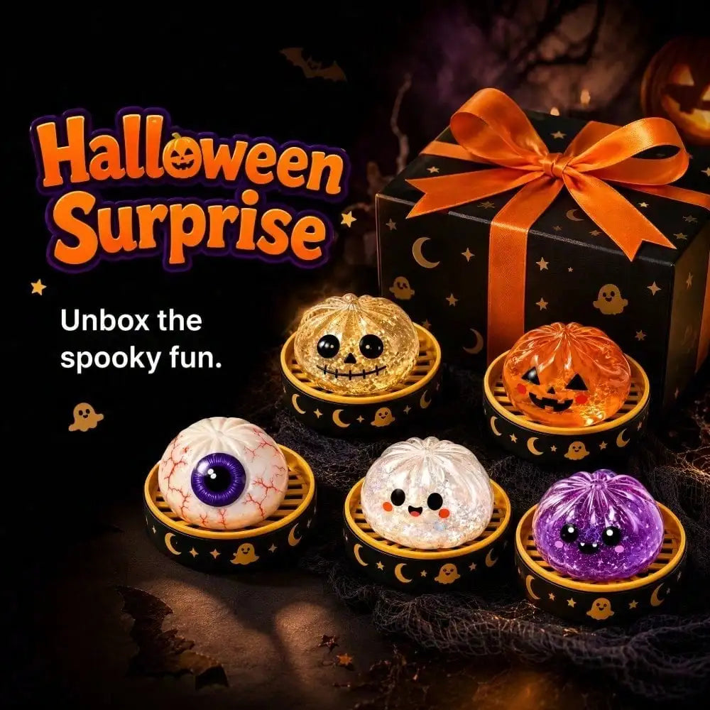 Halloween Ghost Squishy Set — Slow-Rise 5-Pack