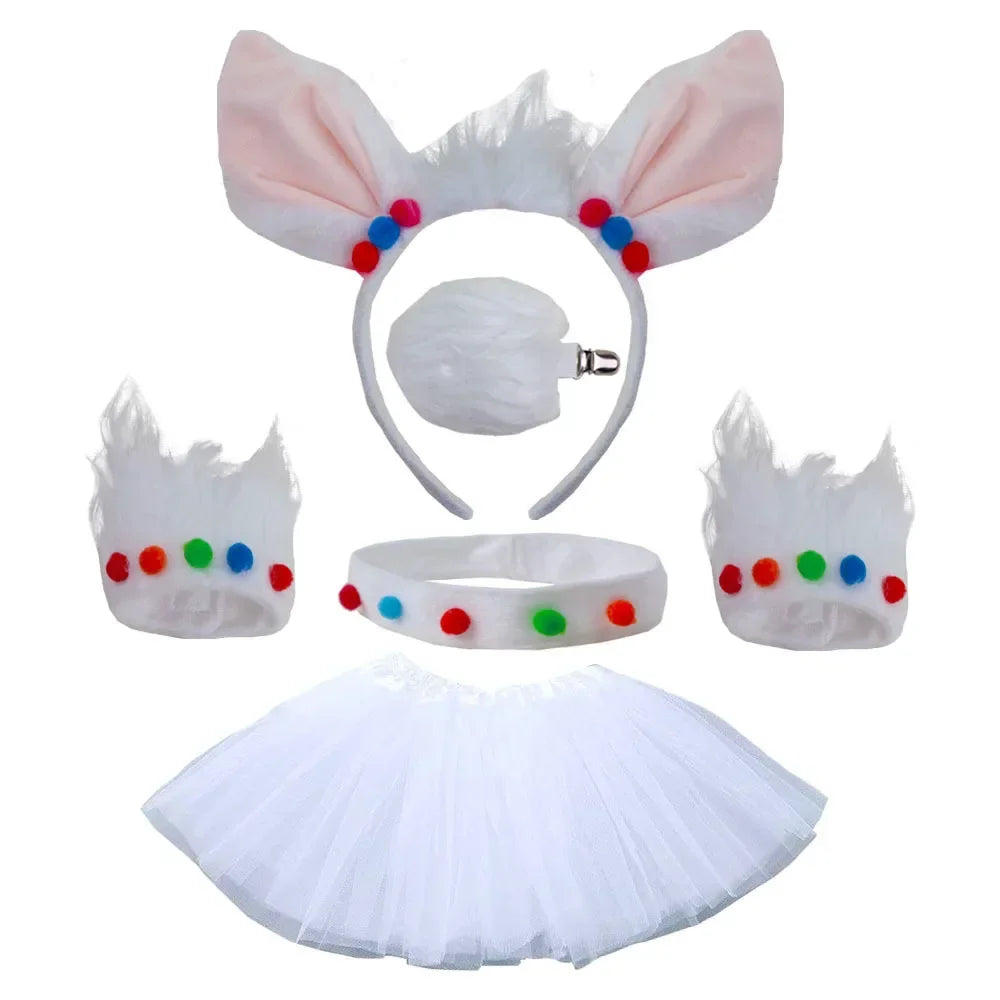 NovibebeCo. Halloween Alpaca Costume Set - Tutu Skirt, Headband, Bowtie & Tail