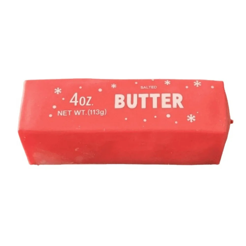 Crunchy Butter Stick Christmas Squishy Toy - Snowflake Theme