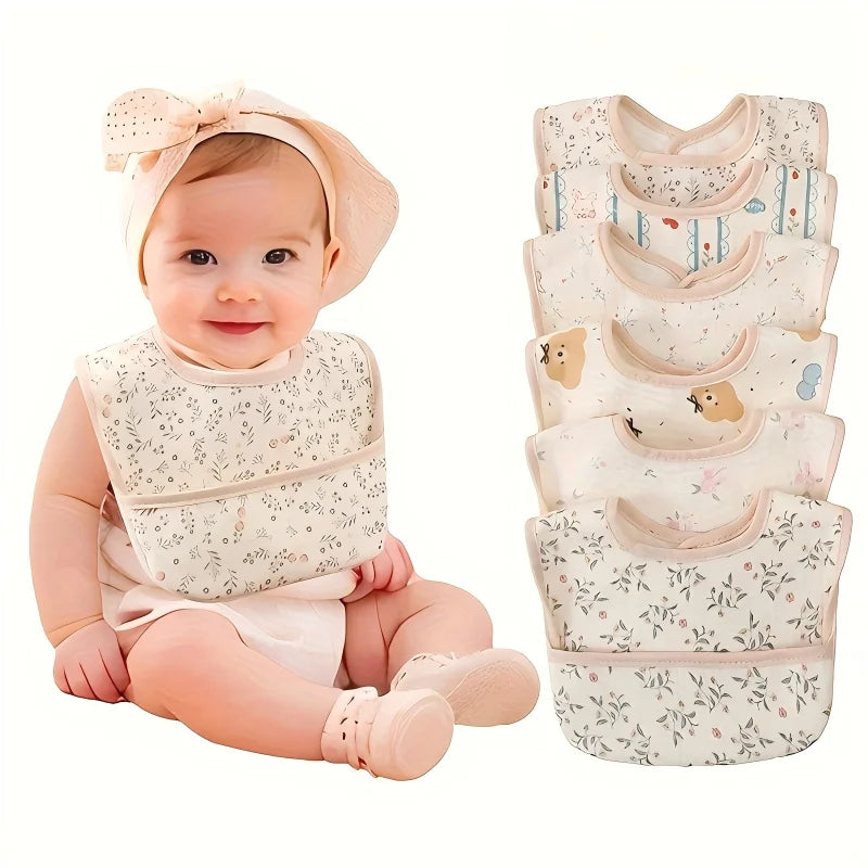 Waterproof baby bibs 3-pack for feeding and drool protection