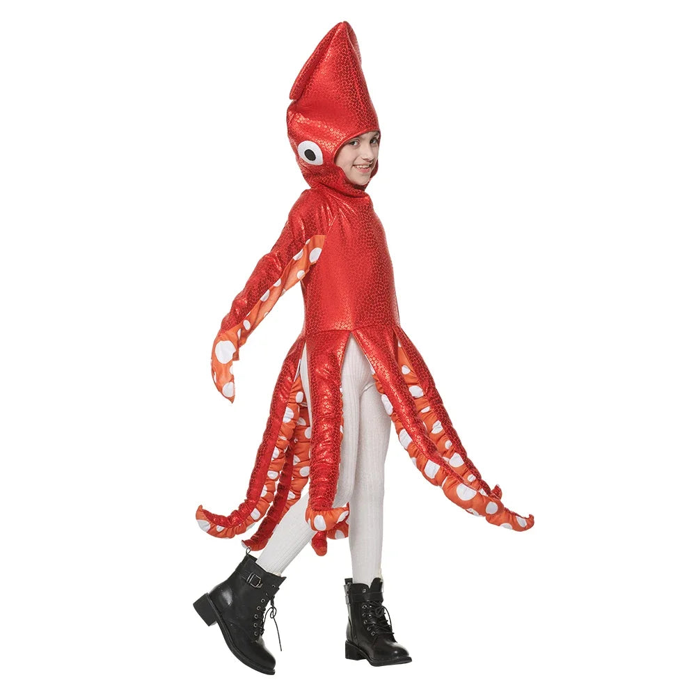 NovibebeCo. Kids Octopus Halloween Costume - Sealife Cosplay Jumpsuit