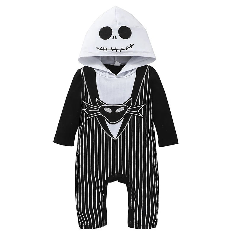 NovibebeCo. Baby Skeleton Halloween Costume Hooded Romper