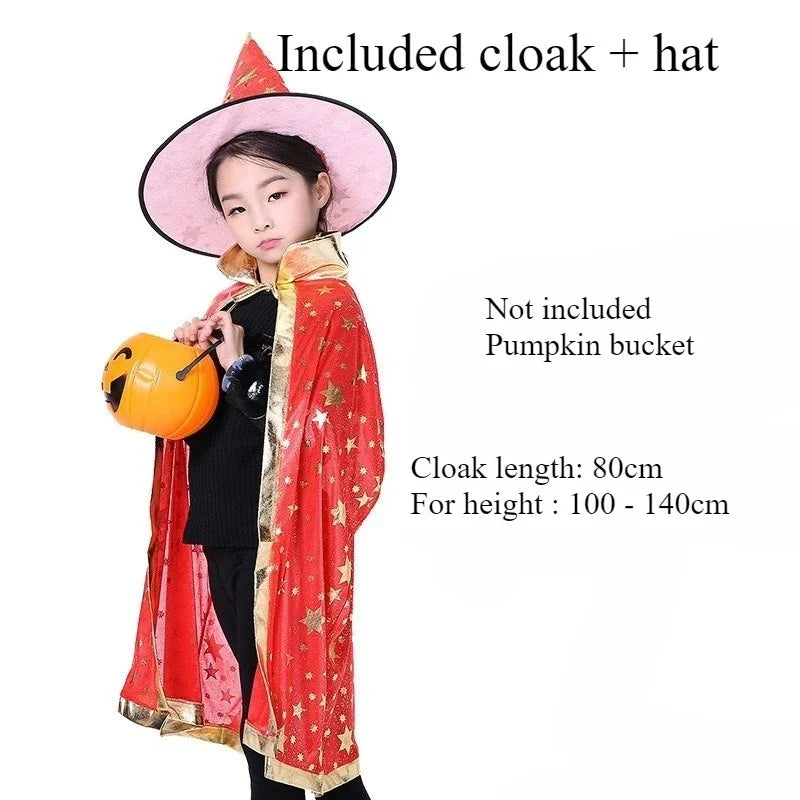 Kids’ Witch Hat & Cape Costume Set