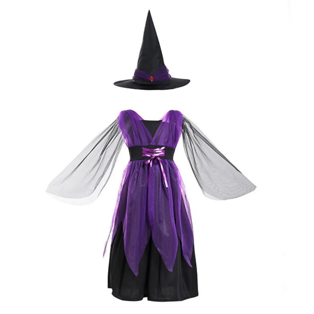 Kawaii Kids Witch Dress Costume Set