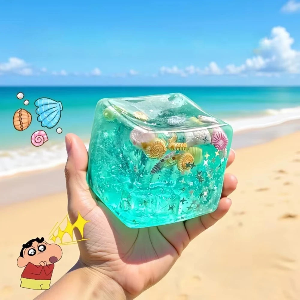 Ocean Sensory Fidget Cube — Slow-Rise Squishy Toy