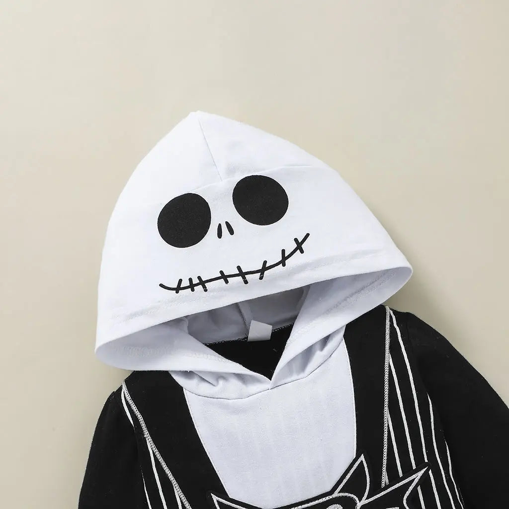 NovibebeCo. Baby Skeleton Halloween Costume Hooded Romper