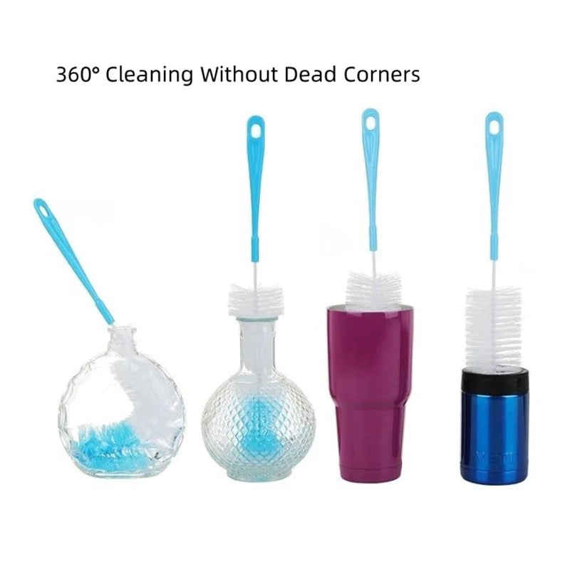 16” Long Bottle Brush Cleaner For Washing Wine/Beer/Sport Well/Thermos/Glass and Long Narrow Neck Sport Bottles Vacuum Flasks