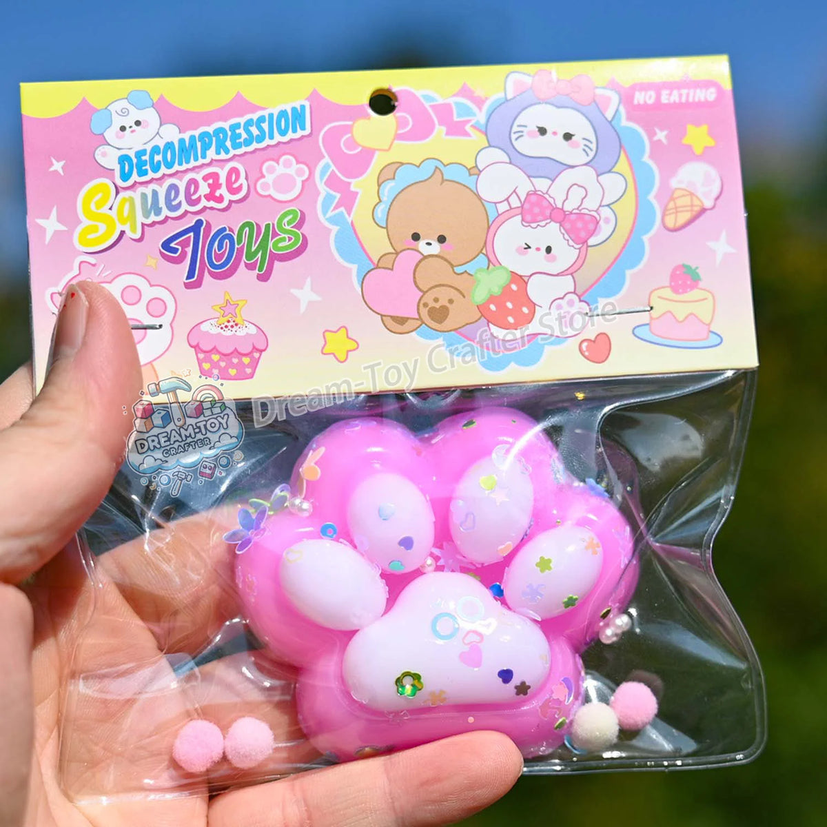 Cat Paw Squishy Anti-Stress Toy - Soft Jelly Feel Fidget