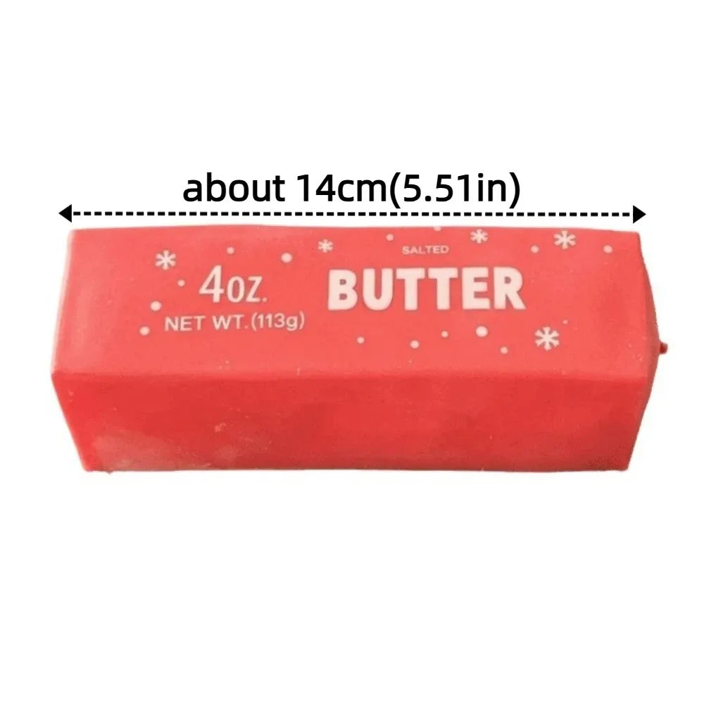 Crunchy Butter Stick Christmas Squishy Toy - Snowflake Theme