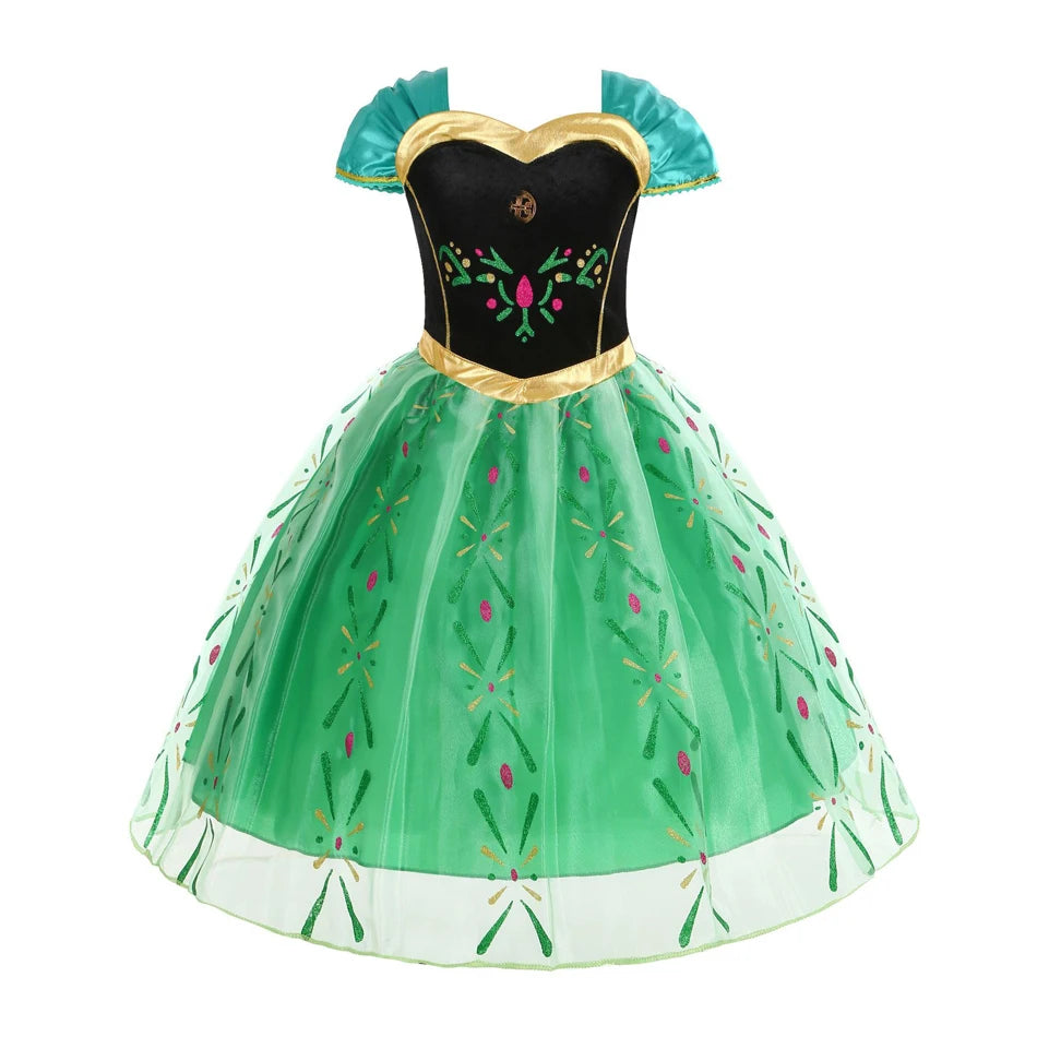NovibebeCo. Girls Halloween Princess Cosplay Dress - Rapunzel, Anna & Elsa
