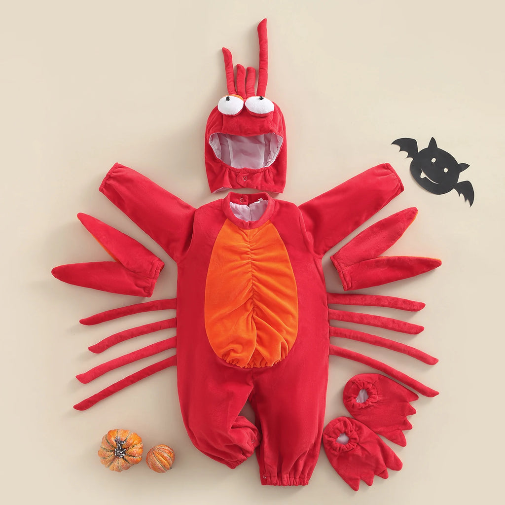NovibebeCo. Baby Dinosaur & Lobster Animal Halloween Costume Romper