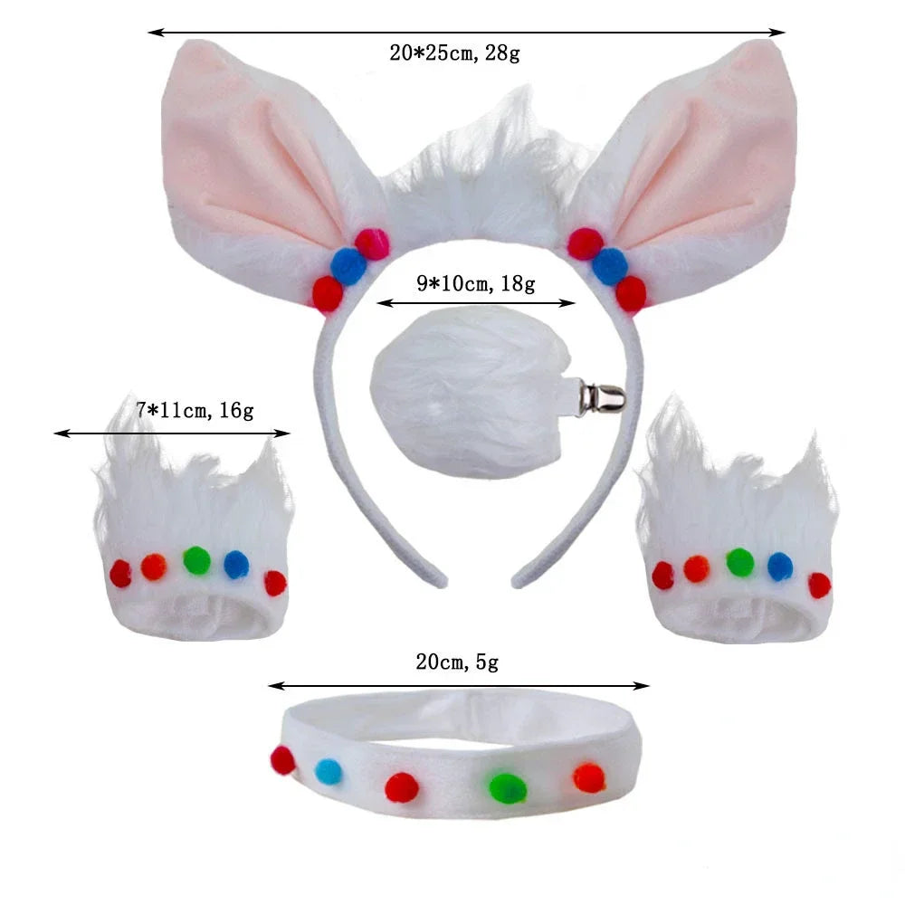 NovibebeCo. Halloween Alpaca Costume Set - Tutu Skirt, Headband, Bowtie & Tail