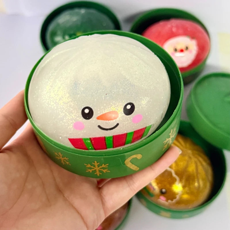 Christmas Dumpling Squishy Toy - Snowman, Elk & Santa Set