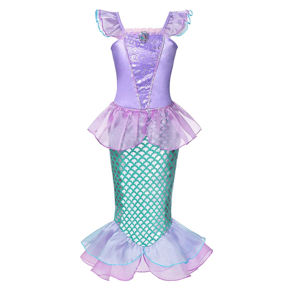 NovibebeCo. Girls Halloween Princess Cosplay Dress - Rapunzel, Anna & Elsa