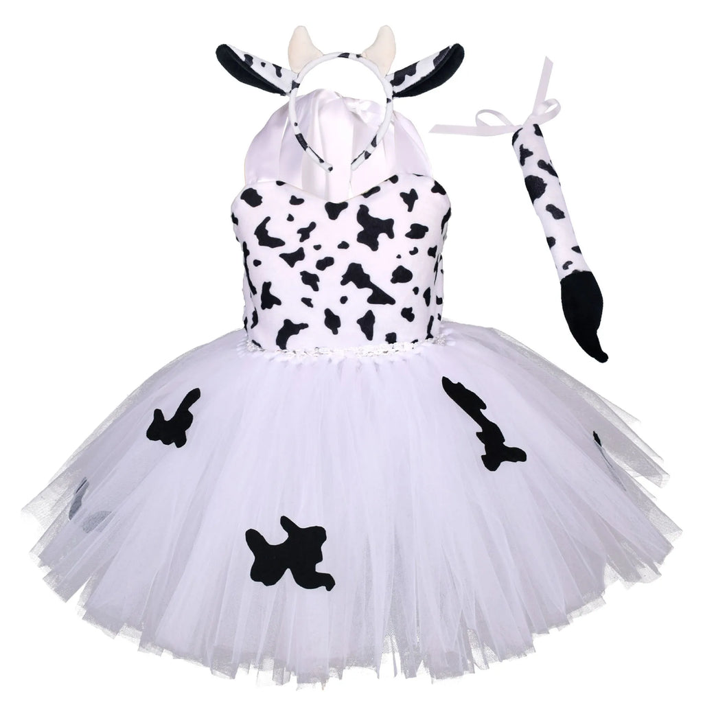 NovibebeCo. Girls Forest Animal Print Tutu Halloween Costume Dress