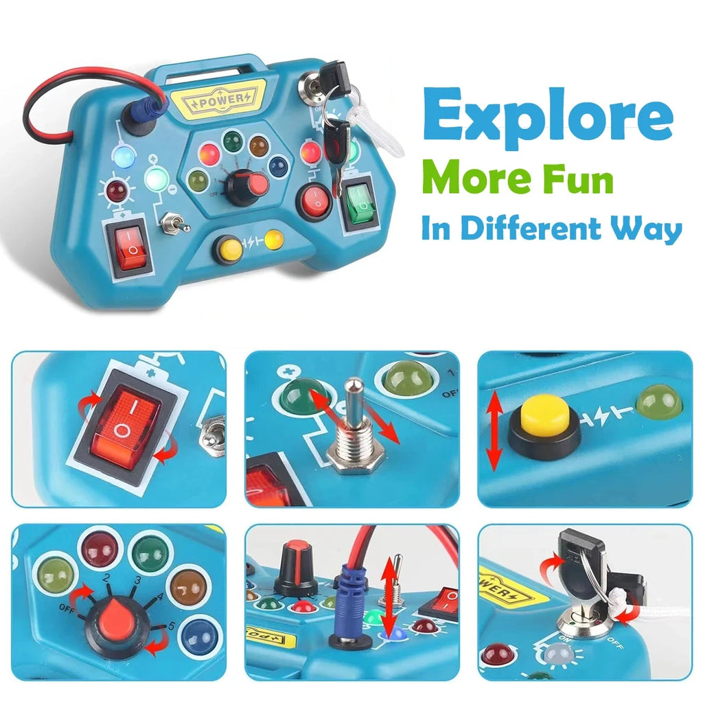 Montessori Busy Board — Toddler Travel Learning Toy