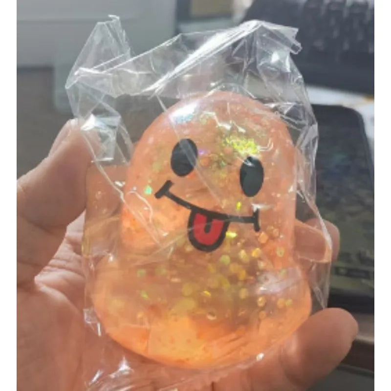 Glitter Halloween Ghost Squishy — Soft Fidget Toy