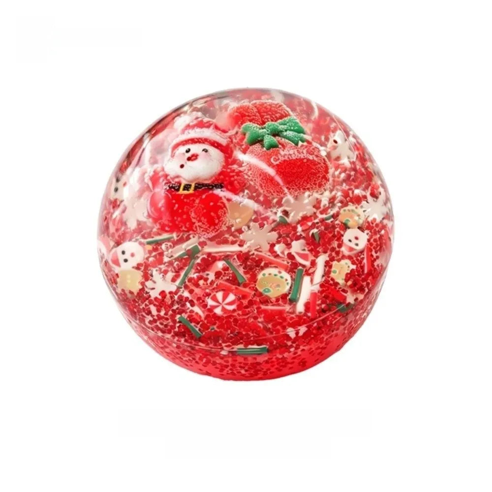 Transparent Christmas Squishy Squeeze Ball - Xmas Tree & Santa