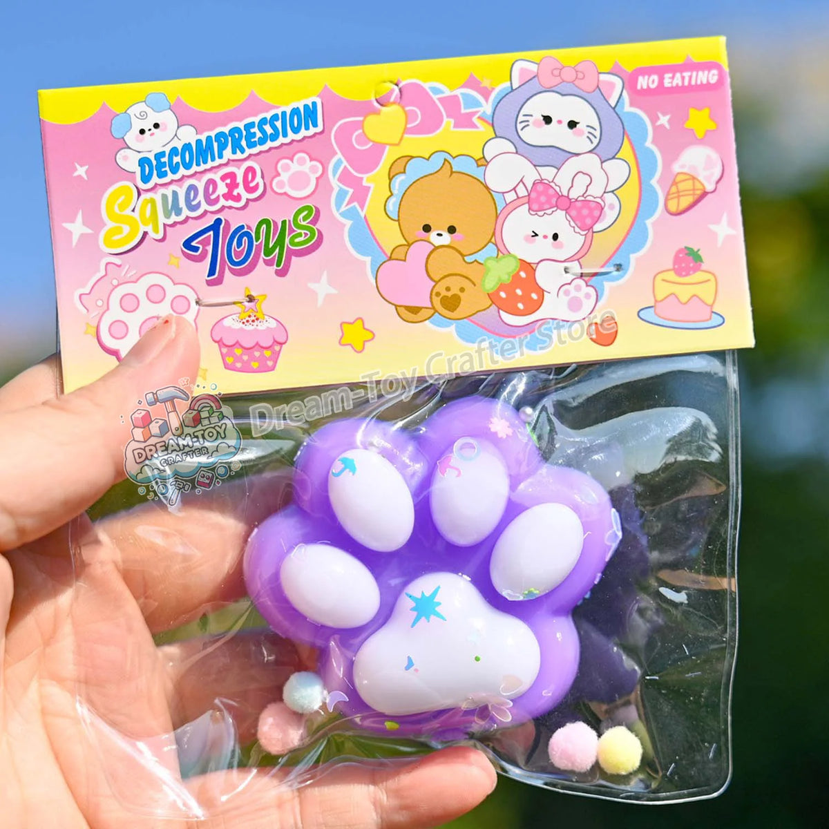 Cat Paw Squishy Anti-Stress Toy - Soft Jelly Feel Fidget