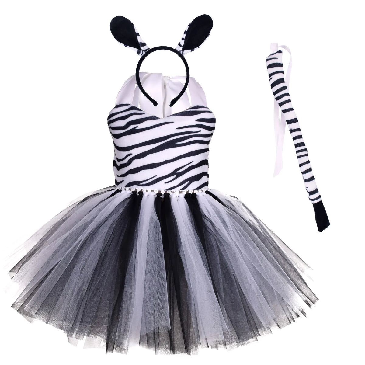 NovibebeCo. Girls Forest Animal Print Tutu Halloween Costume Dress